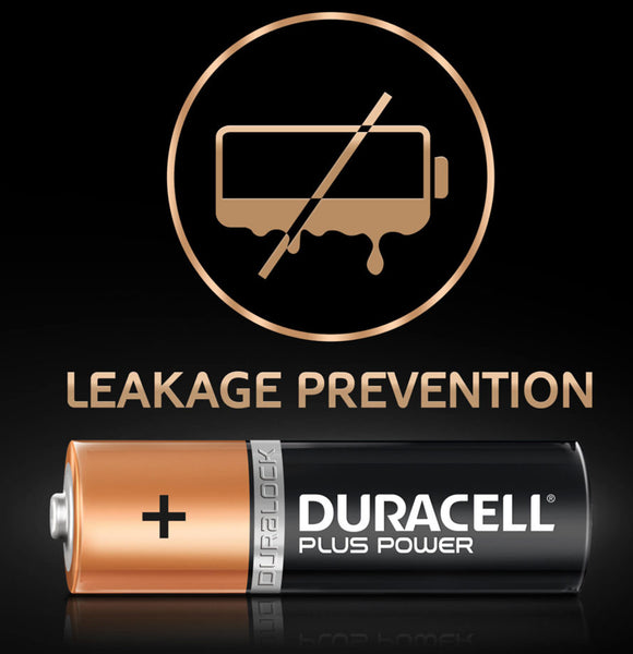Duracell AA Plus Power 1.5v Alkaline Batteries (LR6, MN1500) - (4-Pack)