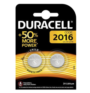 Duracell X2 CR2016 Coin Cell 3V Lithium Batteries (DL2016, KCR2016) (1 Pack)