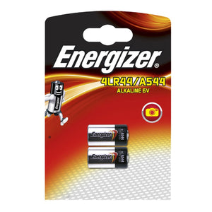 Energizer 4LR44 A544 6v Alkaline Batteries (2 Pack)