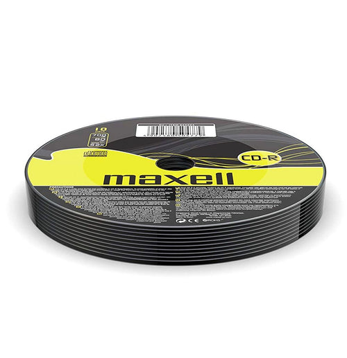 Official Maxell CD-R 10 Pack Blank Recordable Media Discs 700MB Extra Protection