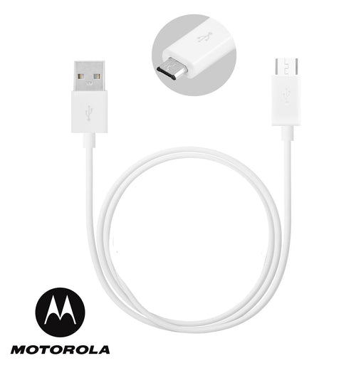 Genuine White Motorola 2.0 Micro USB Charging USB Data Cable For Various Motorola Models