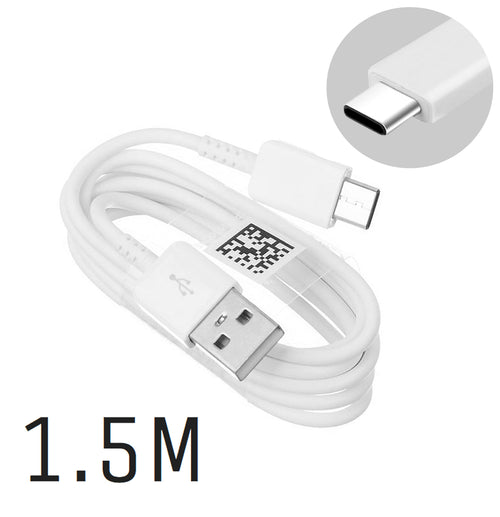 Genuine Samsung White 1.5m Type-C USB Cable For Galaxy S8, S8+, S9, S9+, S10e, S10, S10+, Note 9
