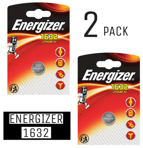 2 Energizer CR1620 Lithium 3V Coin Cell Batteries