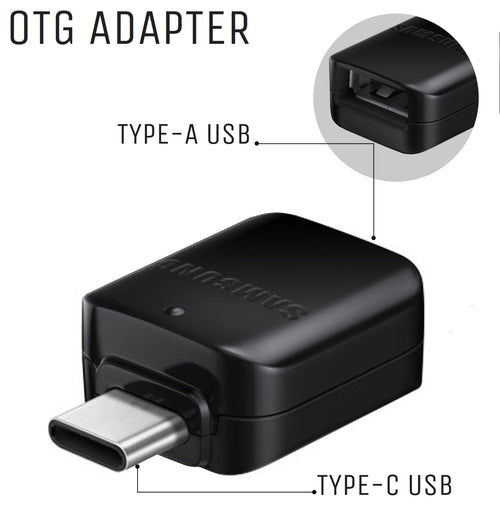 Genuine Samsung Black USB-A to USB-C OTG Adapter Converter For Samsung S8, S8+, S9, S9+ S10e, S10, S10+