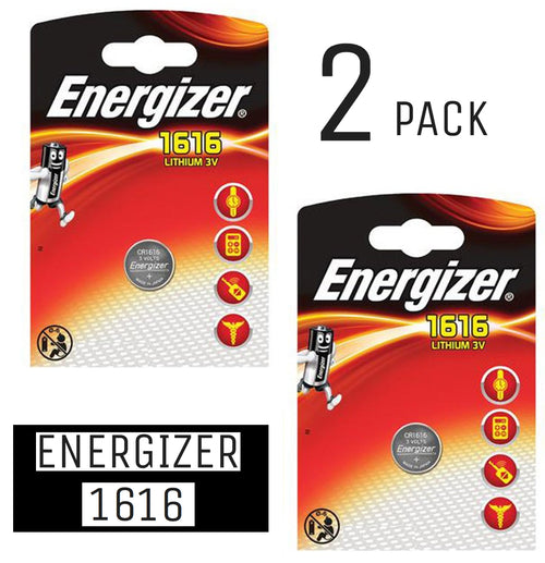 Energizer X2 CR1616 Coin Cell 3V Lithium Batteries (DL1616) (2 Packs)
