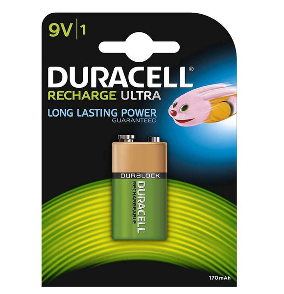 Duracell 9V 170mAh NiMH Rechargeable Batteries - Ready To Use