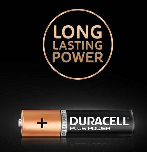 Duracell AAA Plus Power 1.5v Alkaline Batteries (LR03,MN2400) - (12 Pack)