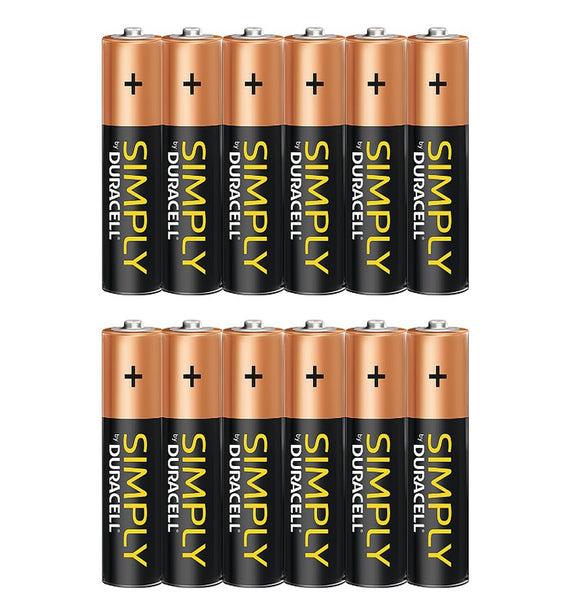 Simply By Duracell AAA 1.5v Alkaline Batteries (LR03,MN2400) (12 Pack)