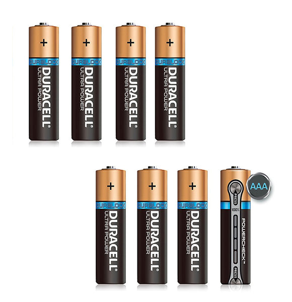 Duracell AAA Ultra Power 1.5v Alkaline Batteries (LR03,MX2400) - (8 Pack)