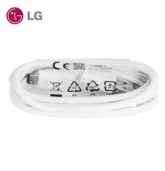Genuine White LG 20AWG High Speed Micro USB Data Cable For Various LG Phones