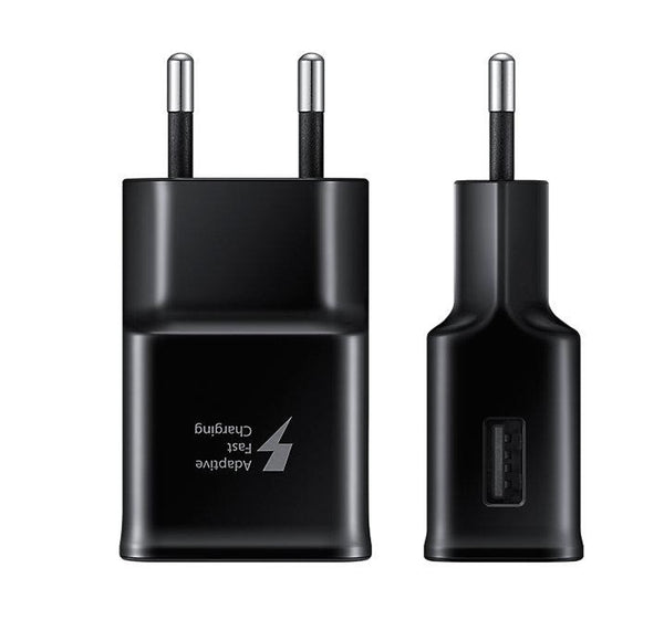 Genuine Samsung Black EU Fast Charger With Type-C USB Cable For Galaxy S8, S8+, S9, S9+, S10e, S10, S10+