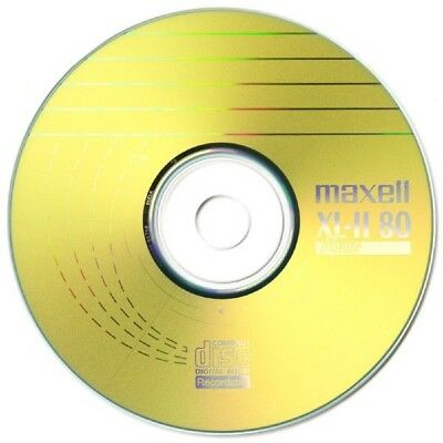 Official (100-Pack) Maxell CD-R 80 mins XL-II Digital Audio Blank Recordable Media Discs