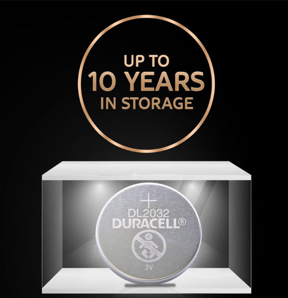 Duracell X10 CR2032 Coin Cell 3V Lithium Batteries (DL2032, ECR2032) (5 Packs)