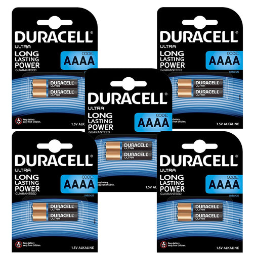 Duracell x10 AAAA Ultra Power 1.5v Alkaline Batteries (LR61, MN2500) (5 Packs)