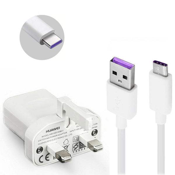 Genuine Huawei Plug & Type-C USB Charging Cable For Huawei Honor, Mate, Nova, Plus Models