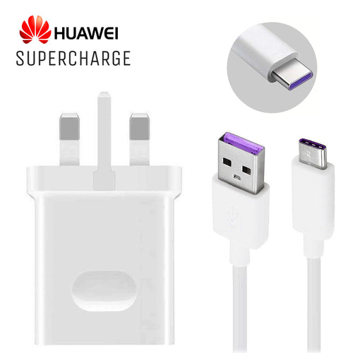 Genuine Huawei SuperCharge 4.5amp Mains Adapter Plug & Type-C USB Charging Cable
